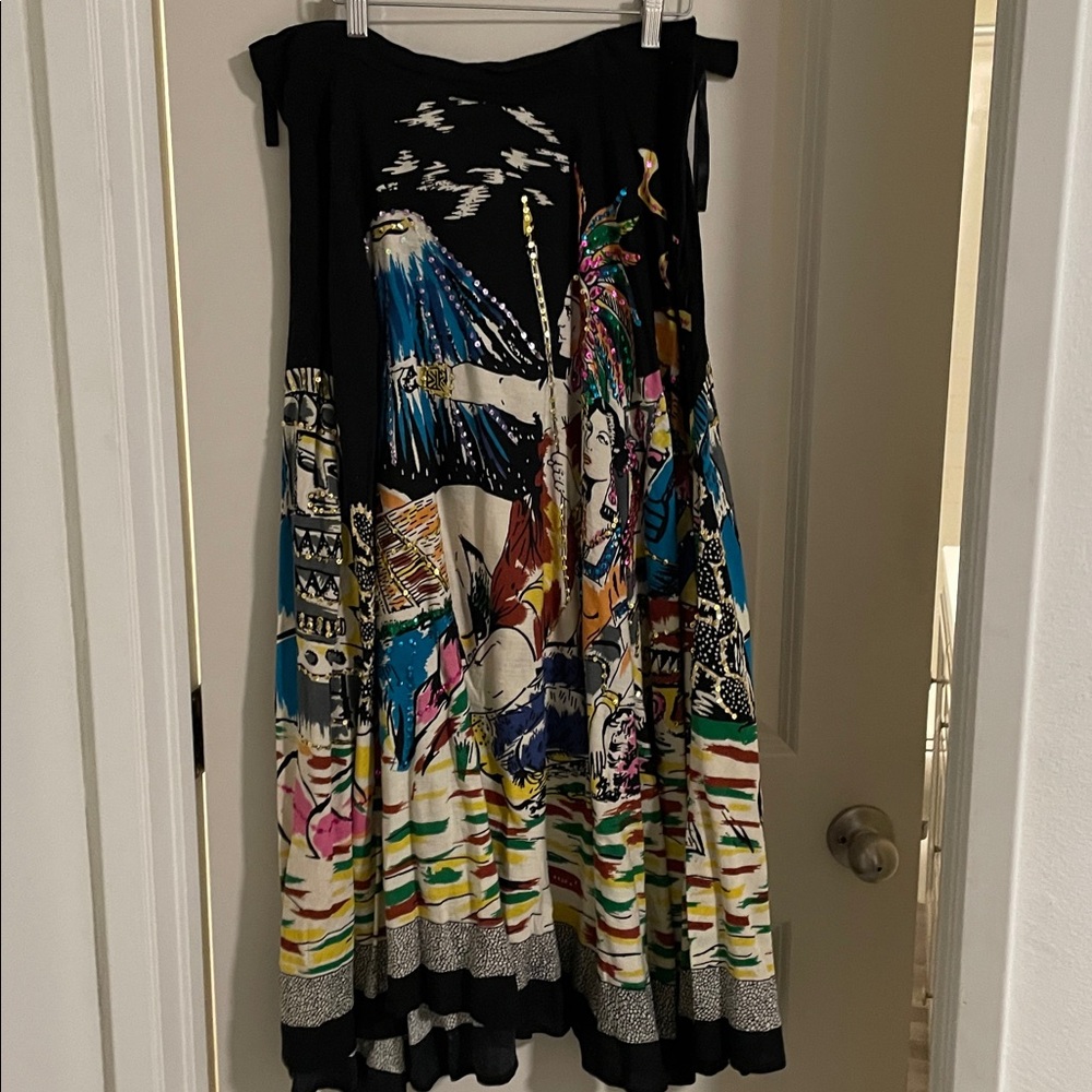 Vintage Aztec Maxi Skirt.